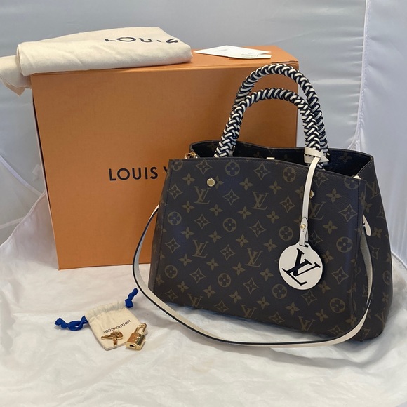 Louis Vuitton Braided Montaigne MM Satchel - Picture 2 of 16